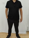 Erkek Kısa Kollu Hakim Yaka önü Düğmeli Viskon Bluz