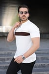 Erkek Örgü Desenli Renkli Kısa Kollu Triko Tişört