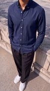 Erkek Standart Kesim Gabardin Kumaş Uzun Kollu Gömlek