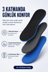 JY001 Memory Foam Hafızalı Darbe Emici Konforlu Ayakkabı Tabanlığı (Kadın/Erkek) Siyah