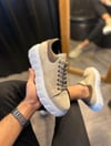 JY144 Volt Bağcıklı Süet Erkek Günlük Sneaker Yüksek Taban Ayakkabı SBT Krem