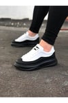 JY507 Alone Bağcıklı Cilt Erkek Günlük Sneaker Ayakkabı CST Beyaz/Siyah