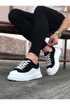 JY507 Alone Bağcıklı Süet Cilt Erkek Günlük Sneaker Ayakkabı SCBT Siyah/Beyaz