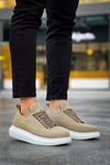JY814 Axel Bağcıklı Süet Erkek Günlük Sneaker Ayakkabı SBT Krem