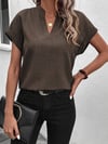 Kadın Kısa Kollu Hakim Yaka Sofya Bluz