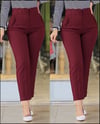 Kadın üste Oturan Paçası Bilek üzerinde Biten Atlas Kumaş Pantolon 36 (S) - 48 (4XL)