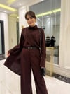 Kadın Uzun Kollu şal Detaylı Bluz Ve Pantolon Ikili Takım