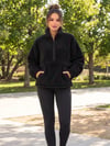 Kadın Yarım Fermuarlı Kanguru Cepli Peluş Wellsoft Sweatshirt