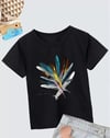 Kız Çocuk Baskılı T-Shirt- Siyah
