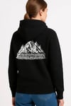 Nihilist Penguen Temalı Oversize Kapüşonlu Sweatshirt - Siyah
