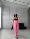 PANTOLON KAPALI CEP 3 DÜĞME DETAYLI - Pembe