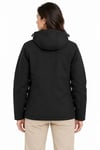 Su Geçirmez Softshell İçi Polar Astarlı Çıkarılabilir Kapüşonlu 4 Cepli Mont Ceket - Siyah
