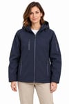 Su Geçirmez Softshell İçi Polar Astarlı Çıkarılabilir Kapüşonlu 4 Cepli Mont Ceket - Lacivert
