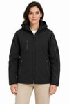 Su Geçirmez Softshell İçi Polar Astarlı Çıkarılabilir Kapüşonlu 4 Cepli Mont Ceket - Siyah