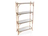 Amelda  Bambu Desenli 4 Katlı Dikdörtgen Stand 566*26*31cm