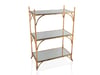 Antonia  Bambu Desenli 3 Katlı Dikdörtgen Stand 56*31*81cm