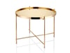Gold Siyah Aynalı Tepsili Büyük Sehpa 60x60-45cm