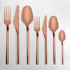 Jumbo 5100 Quartz Titanyum Bronz 84 Parça 12 Kişilik Çatal Kaşık Bıçak Seti