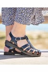 IGORSandaletIgor Biarritz Brillo Kadın Sandalet Ayakkabı S10258-002Negro