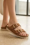 LUMBERJACKTerlikLumberjack  Mattiaa WMN 6FX Kadın Terlik 102250423BROWN