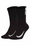 NIKEÇorapNike Multiplier Crew Sock (2 Pairs) Unisex Çorap SX7557-010-Siyah