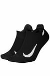 NIKEÇorapNike Multiplier Running No-Show Socks (2 Pairs) Unisex Çorap SX7554-010-Siyah