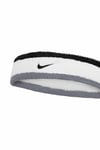 NIKESaç BandıNIKE SWOOSH CLASSIC HEADBAND WHITE/COOL GREY/BLACK OSFM Unisex Saç Bandı N.101.2407.122.OSBEYAZ