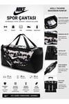 NIKESpor ve Seyehat ÇantasıNike NK BRSLA S DUFF  X AOP SU26 Unisex Spor ve Seyehat Çantası IH7970-103SIYAH
