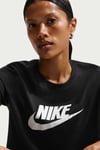NIKETişörtNike Club Kadın Günlük Stil T-Shirt Kadın Tişört DX7906-010Siyah