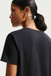 NIKETişörtNike Club Kadın Günlük Stil T-Shirt Kadın Tişört DX7906-010Siyah