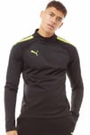 PUMASweatshirtPuma Erkek Sweatshirt Top ZİP 1/4 Erkek Sweatshirt 657236-40 SIYAH-SARI