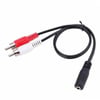 1 Dişi Stereo to 2 RCA Lale Erkek Kablo