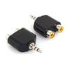 2 Rca Dişi 1 Rca Erkek Çevirici Adaptör