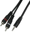 3.5mm Stereo To 2rca Aux Ses Kulaklık Çevirici Kablosu (1.8 Metre)