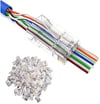 50 Adet EZ Rj45 Jack Cat5 / Cat6 Yeni Nesil Delikli İnternet Kablo Kablosu Ucu Konnektör Connector