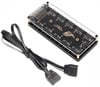 Argb Rgb Led 3 Pin 11 Port 5V Sata Power Güç Fan Çoklayıcır Şerit Hub Kablo Splitter
