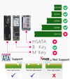 B+M Key M.2 NGFF SSD To 2.5 Sata HDD Harddisk Kutusu