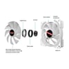 Coolmoon - 12cm ARGB Kasa Fanı - 120mm Soğutucu Işıklı Fan - 5V 3Pin 4Pin Pwm Bağlantı (Beyaz)