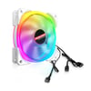 Coolmoon - 12cm ARGB Kasa Fanı - 120mm Soğutucu Işıklı Fan - 5V 3Pin 4Pin Pwm Bağlantı (Beyaz)