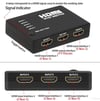 Hdmi Çoklayıcı Çoğaltıcı Switch 5 Port Kumandalı Ir Alıcılı