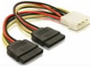 İkili Çift Sata Power Hdd 4 pin Güç Kablosu