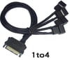 Sata Power To Fan Çevirici 4 Port Y Pin PWM Çoklayıcı Splitter Fan Kablosu