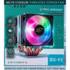 VERSATİLE FZ, F2 KULE Cpu  Cooler FAN 4 BAKIR BORULU ÇİFT FANLI IŞIKLI Rgb Soğutucu