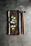 Bronzie Tabak El Yapımı Stoneware Seramik Sushi 2'Li Tabak Takımı