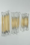 Ceramic Sraping Set Wooden Handle 6 Pieces