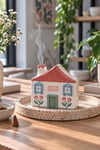 Incense Burner House Ceramic Bisque