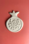 Ornamented Pomegranate Ceramic Bisque