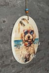 Süslü Köpek Seramik Anahtar Askılığı