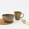 Porselen Line Kupa Kase Seti Bowl Mug Kahvaltı Ikili Set