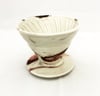 V60 dripper Seramik Kahve Demleme (KIRMIZI-KAHVE-SİYAH) Ebru Desen